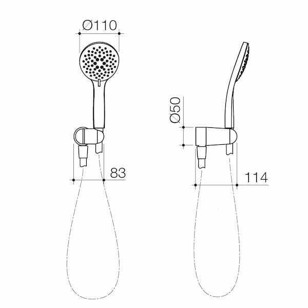Stylus Basis Round Hand Shower (4 Star)