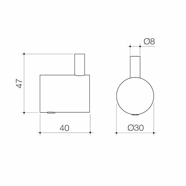 Stylus Basis Robe Hook