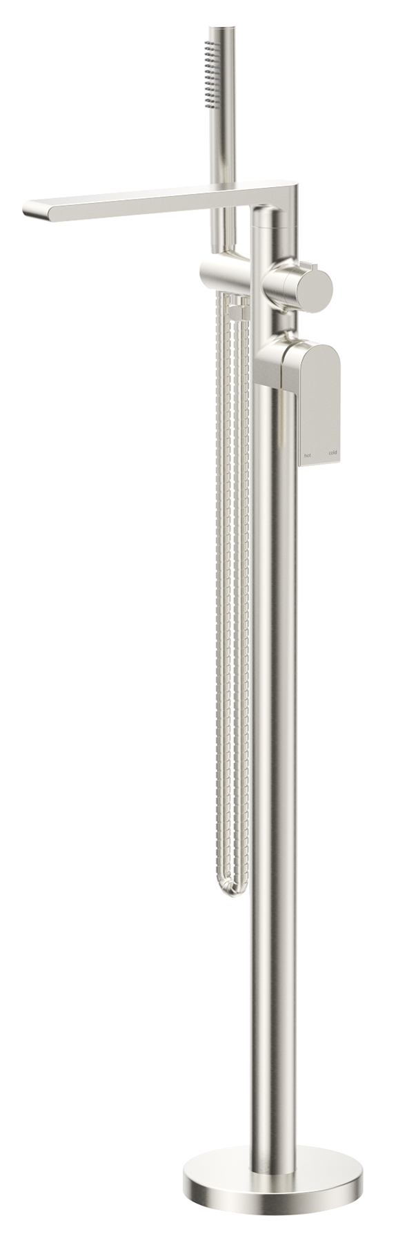 Bella Vista Beki Freestanding Bath Mixer with Hand Shower - Trim Kit Only - Brushed Nickel
