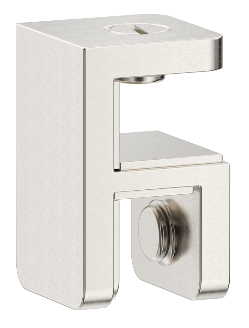 Bella Vista Shower Screen Top Plate Bracket - Brushed Nickel