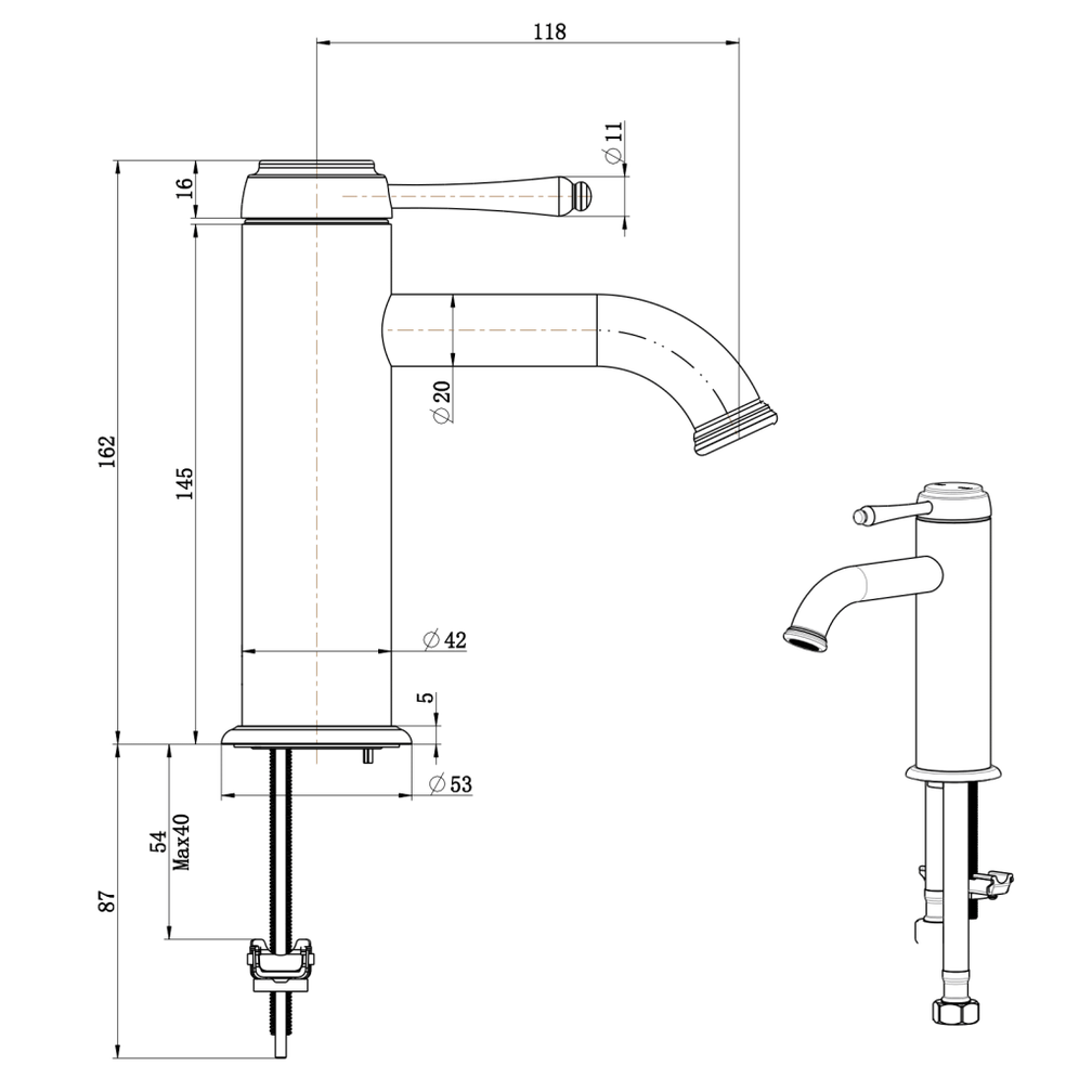 Bella Vista Mica Heritage Basin Mixer