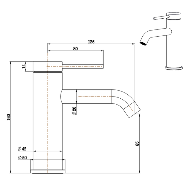 Bella Vista Mica Basin Mixer