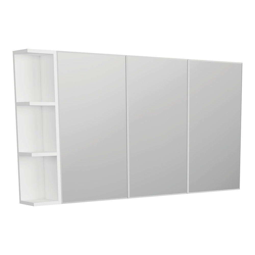 Bevel Edge Mirror Cabinet with 1 Side Shelf, 1200mm