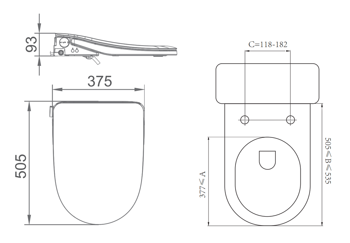 Lafeme Thea Standard Bidet Seat