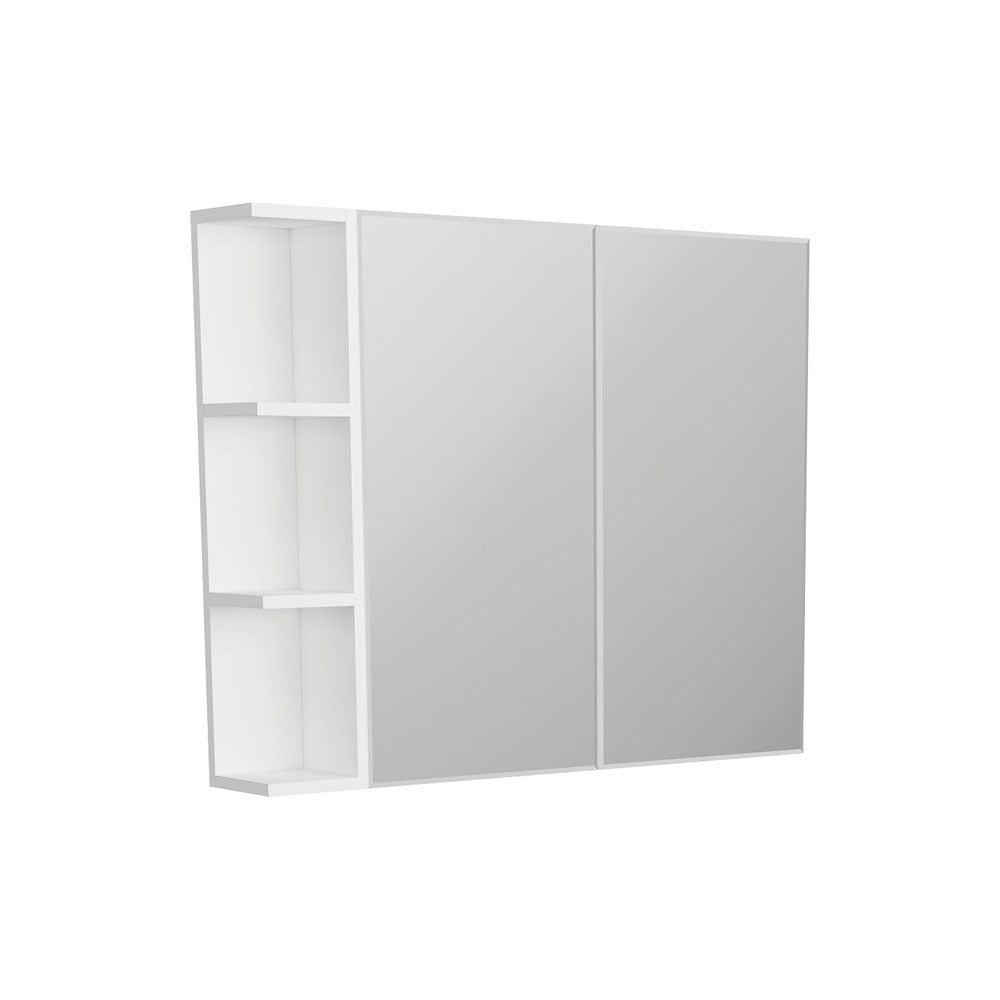 Bevel Edge Mirror Cabinet with 1 Side Shelf, 750mm