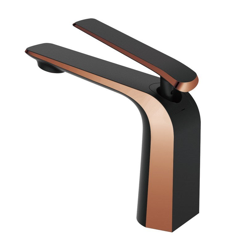 Esperia Black And Rose Gold Basin Mixer