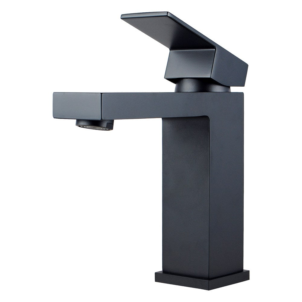 Cavallo Matte Black Square Basin Mixer