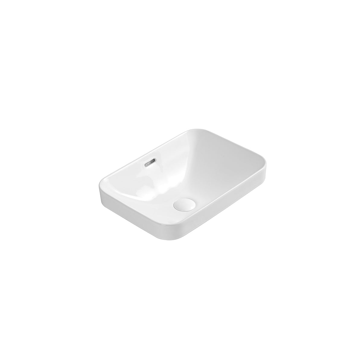 Aulic Barlee Semi Inset Basin Gloss White