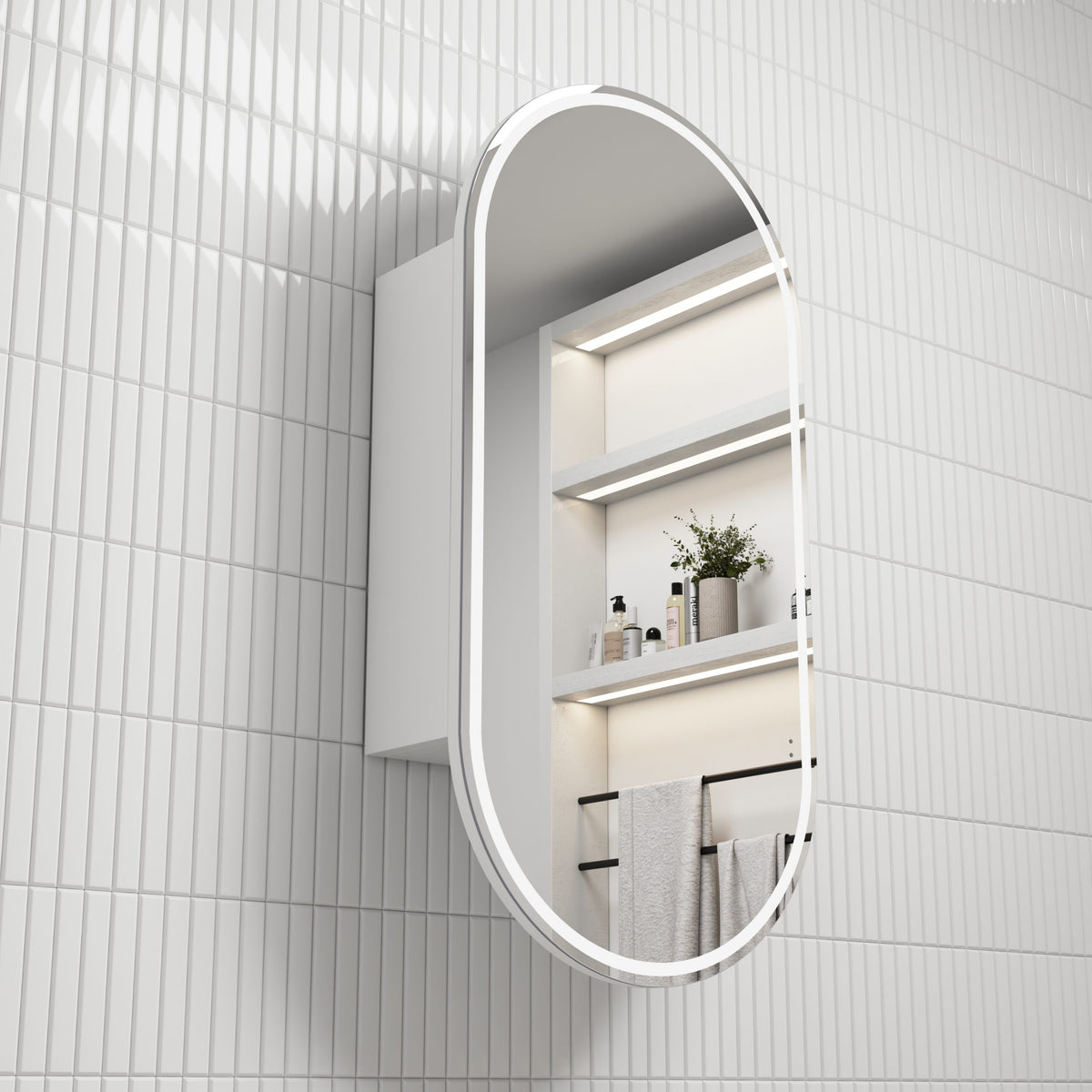 Aulic Beau Monde Oblong LED Shaving Cabinet