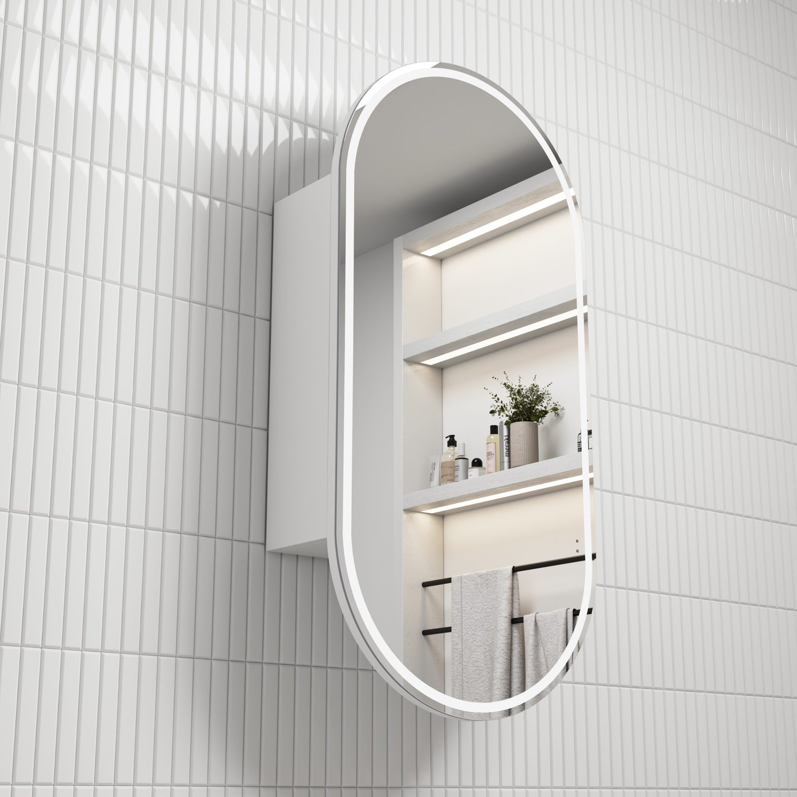 Aulic Beau Monde Oblong LED Shaving Cabinet