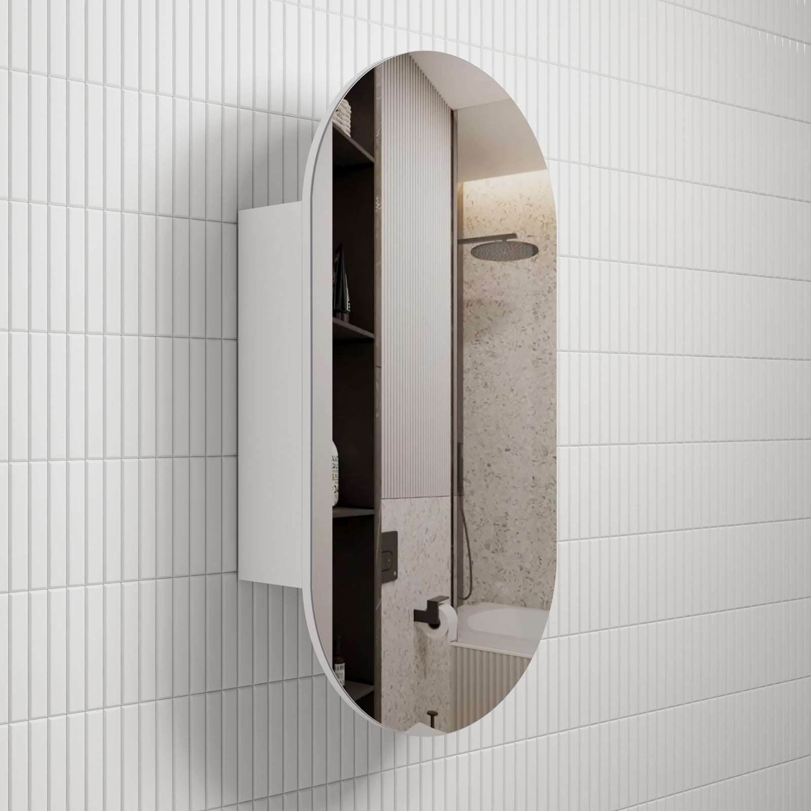 Aulic Beau Monde Oblong Shaving Cabinet