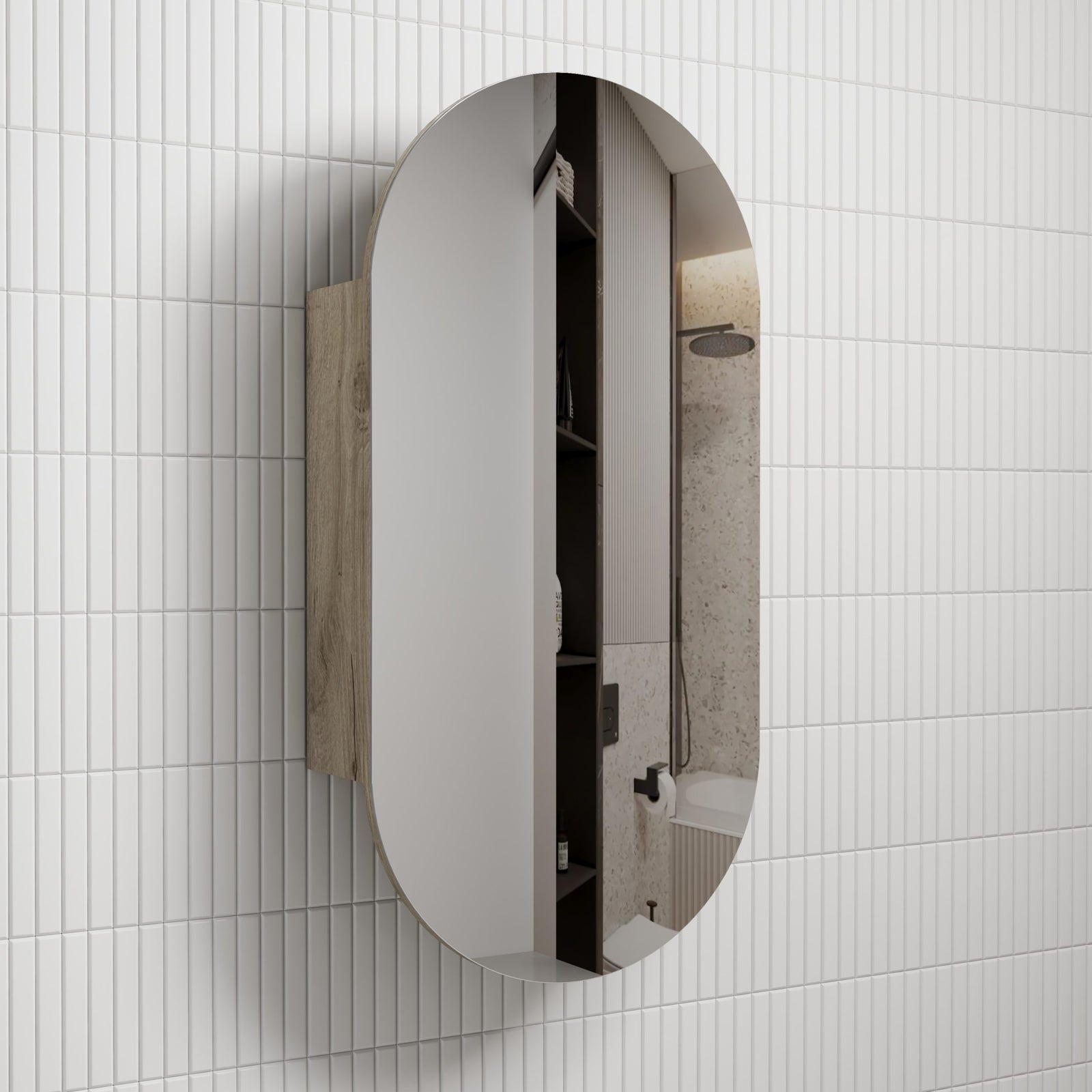 Aulic Beau Monde Oblong Shaving Cabinet