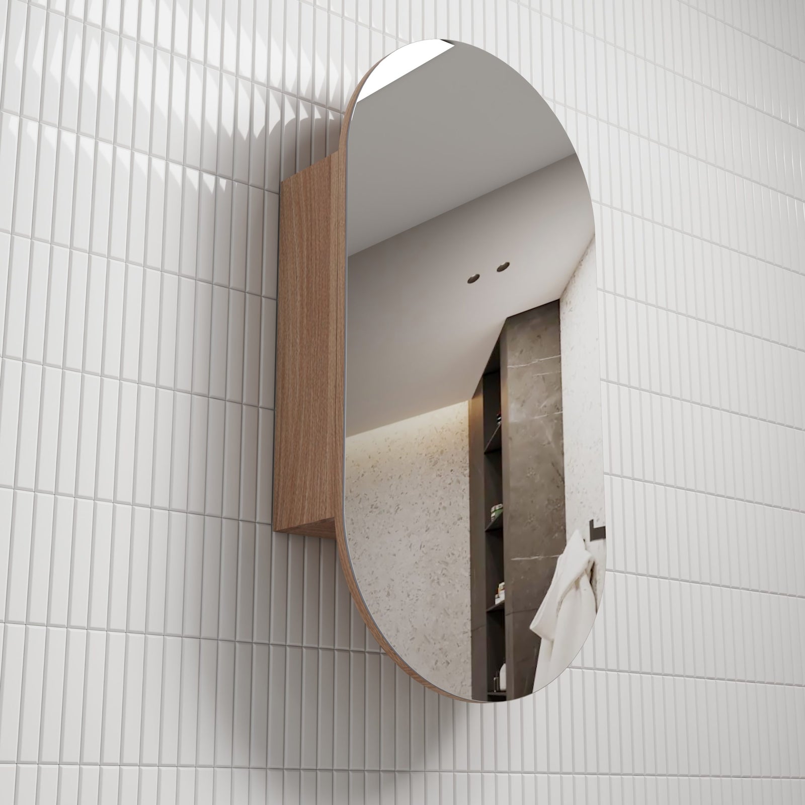 Aulic Beau Monde Oblong Shaving Cabinet