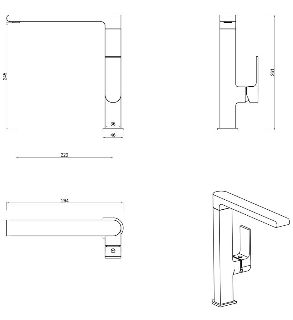 Bella Vista Beki Sink Mixer