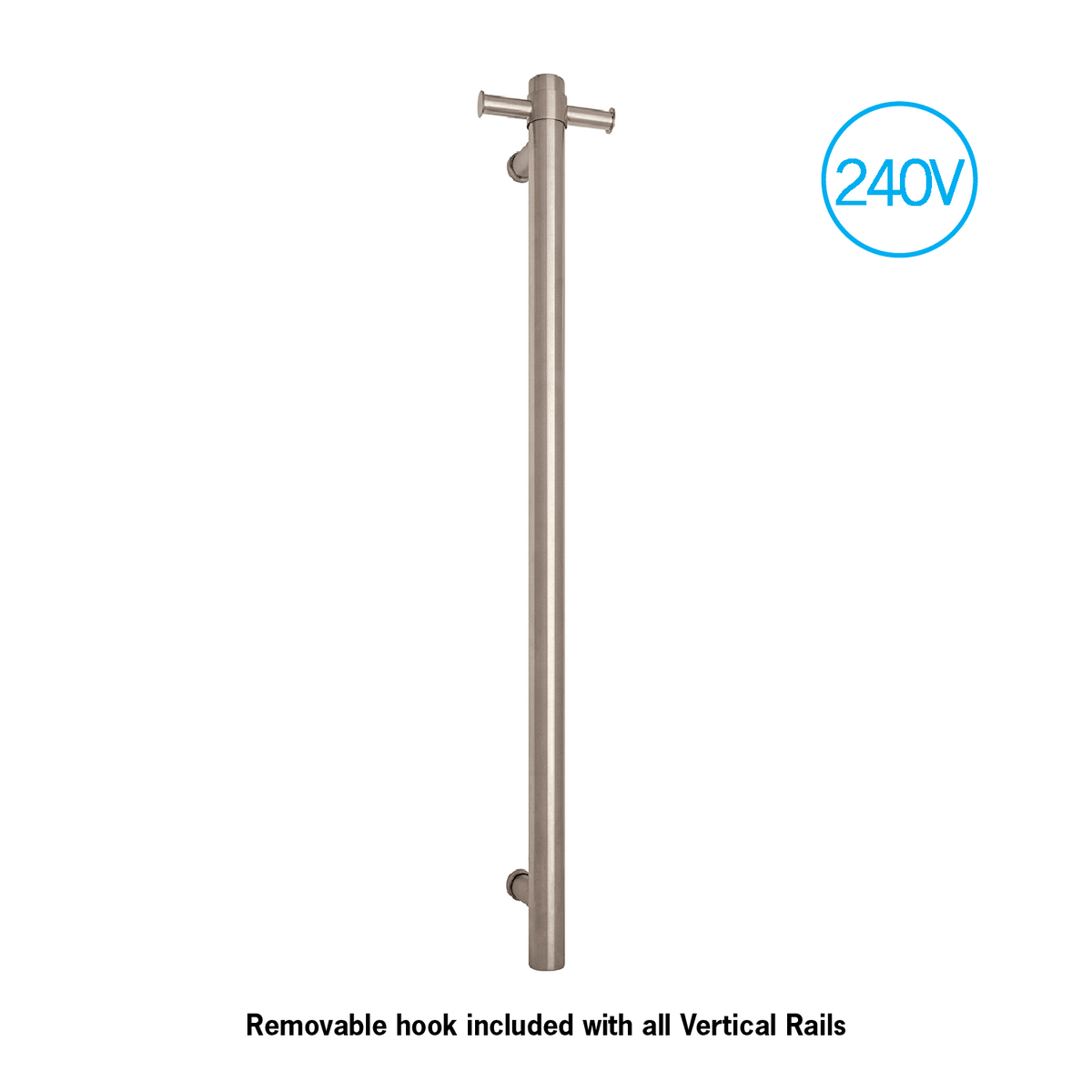 Thermorail Straight/Round 240Volt Vertical Bar With Optional Hook