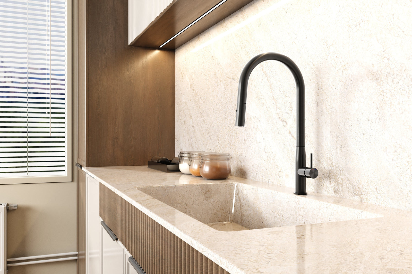 Navona Carysil Slim Pull Out Kitchen Mixer