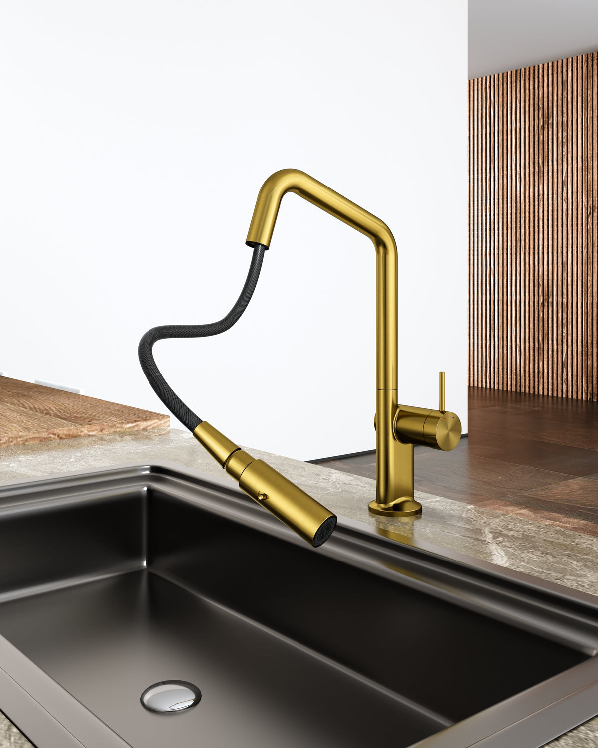 Navona Carysil Angle Pull Out Kitchen Mixer