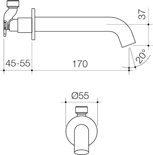 Caroma Elvire Basin Outlet 170mm