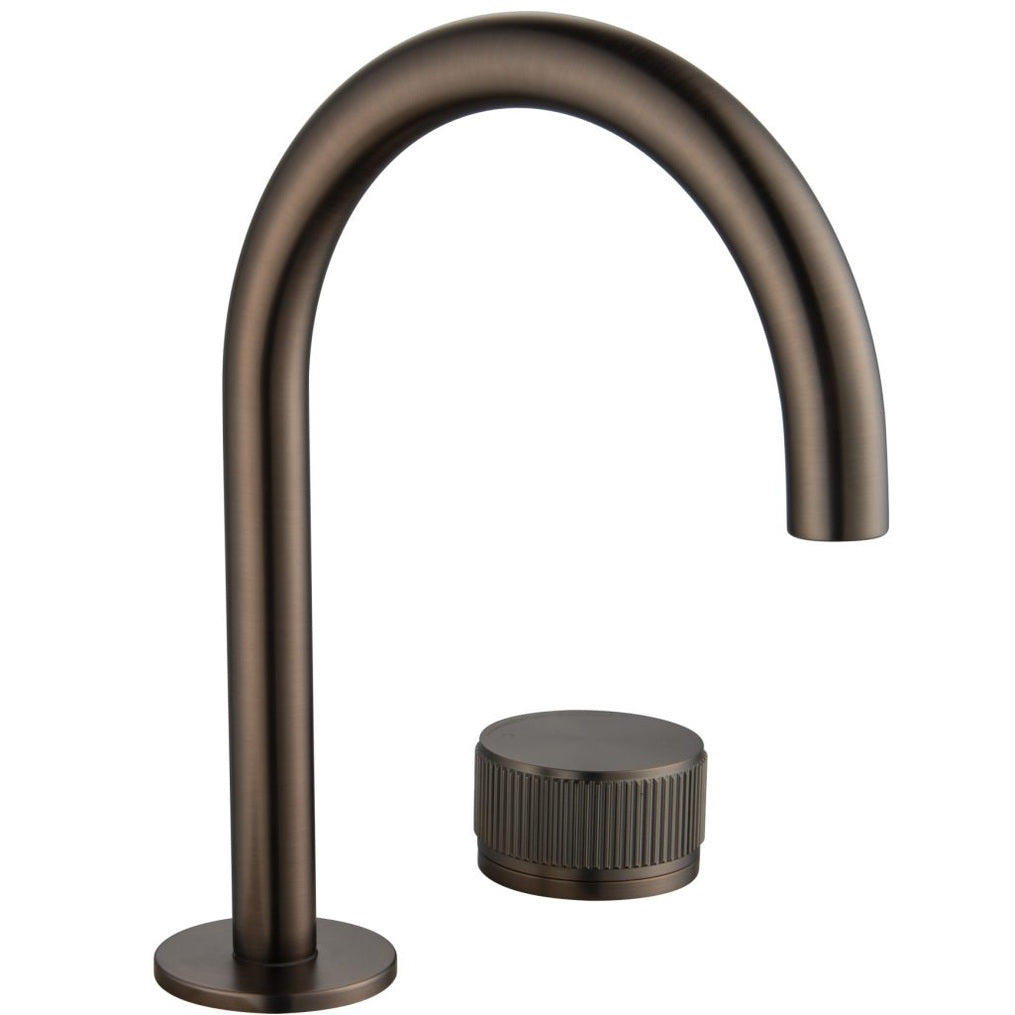 Bella Vista Mica Fluted Gooseneck Hob Basin Mixer Set