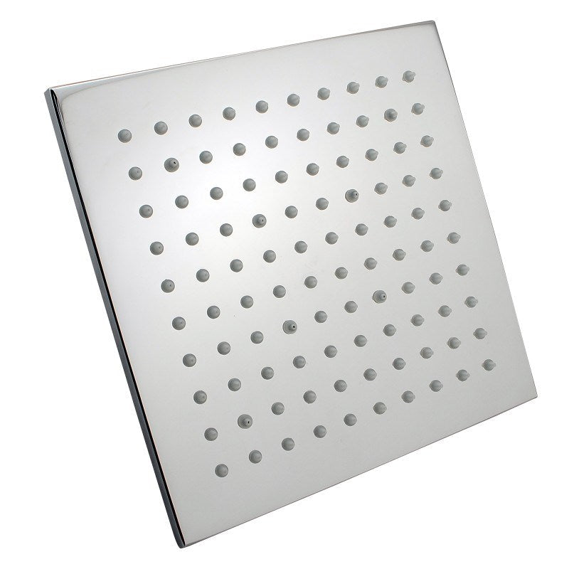 Square Chrome LED Rainfall Shower Head 200mm