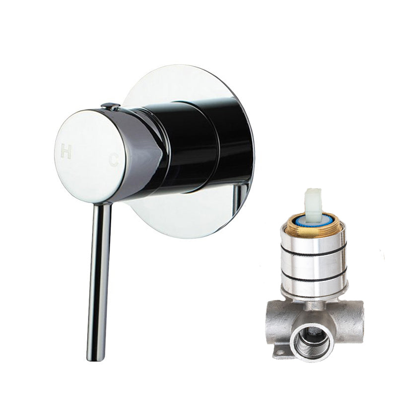 LUCID PIN - Chrome Wall Mixer (65MM Cover Plate)