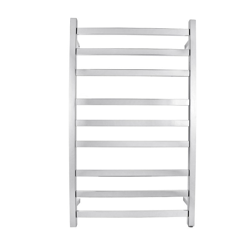 Square Chrome Electric Heated Towel Rack 9 Bars