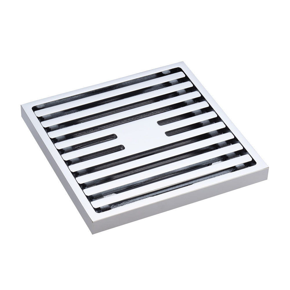 Fienza Square Slim Grate Floor Waste, 88mm Outlet - Chrome