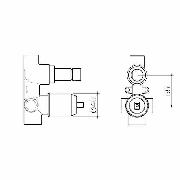 Clark Wall Mixer with Diverter - Inwall Body