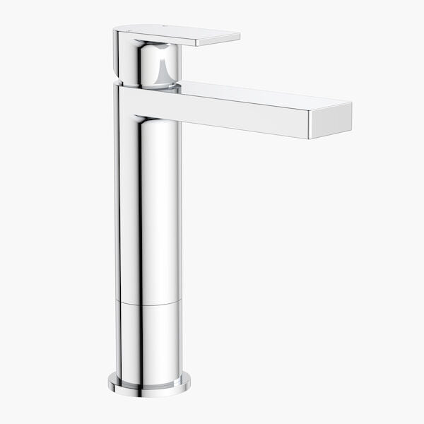 Clark Round Square Tower Basin Mixer - Lead Free