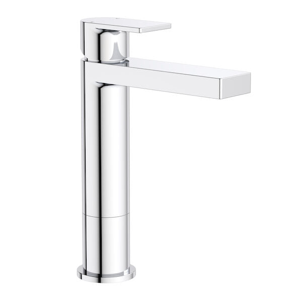 Clark Round Square Tower Basin Mixer - Lead Free