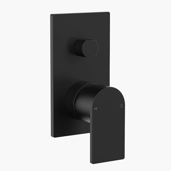 Clark Round Square Wall Mixer with Diverter