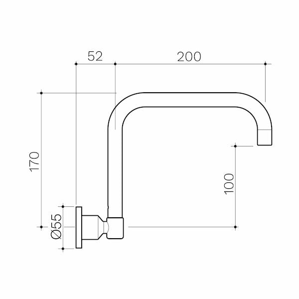 Clark Round Wall Sink Outlet - Lead Free