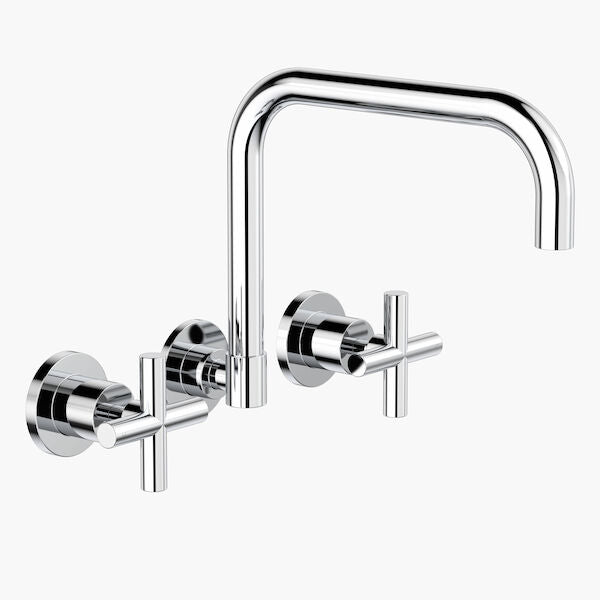 Clark Cross Wall Sink Set - Chrome - Lead Free