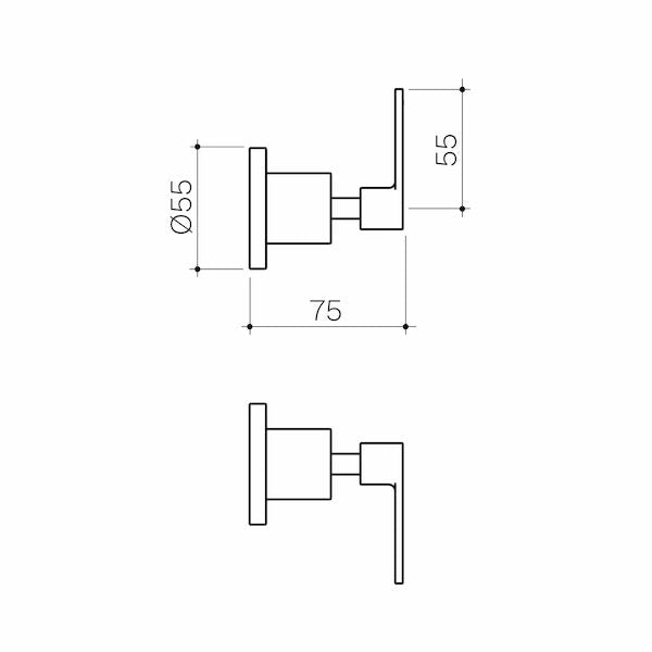 Clark Lever Wall Top Assemblies - Lead Free