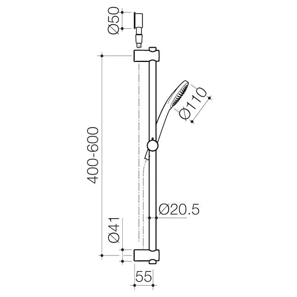 Clark Round II Rail Shower