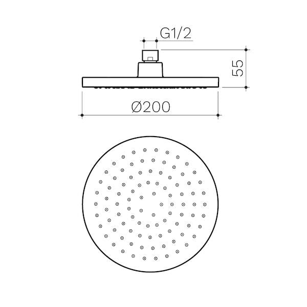 Clark Round II Overhead Shower
