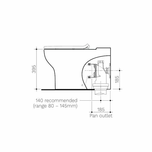 Clark Round Back To Wall Close Coupled Pan