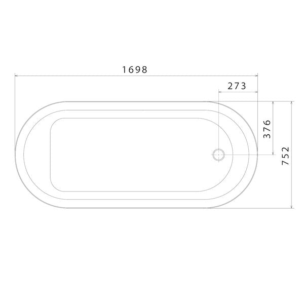 Caroma Classic 1700 Island Bath