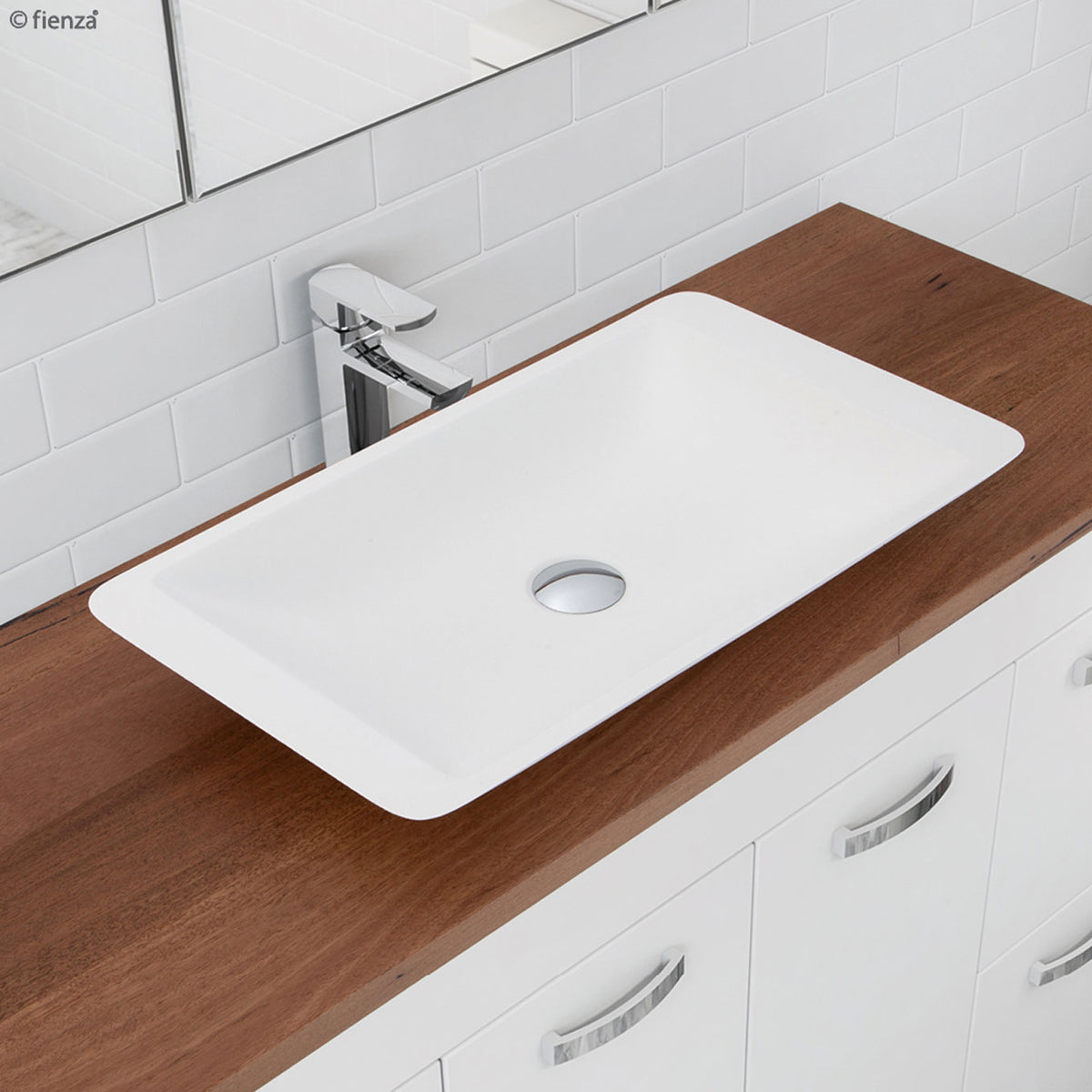 Fienza - Classique 600 Solid Surface Above Counter Basin, Matte White