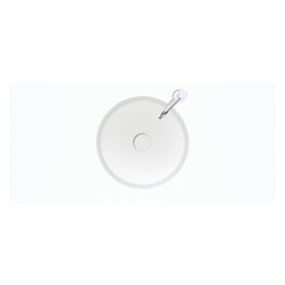 Fienza Encanto 1000 Solid Surface Wall Basin, 1 Tap Hole