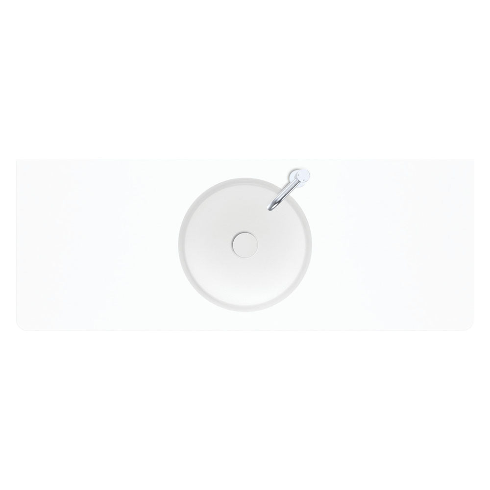 Fienza Encanto 1200 Solid Surface Wall Basin, Centre Bowl, 1 Tap Hole