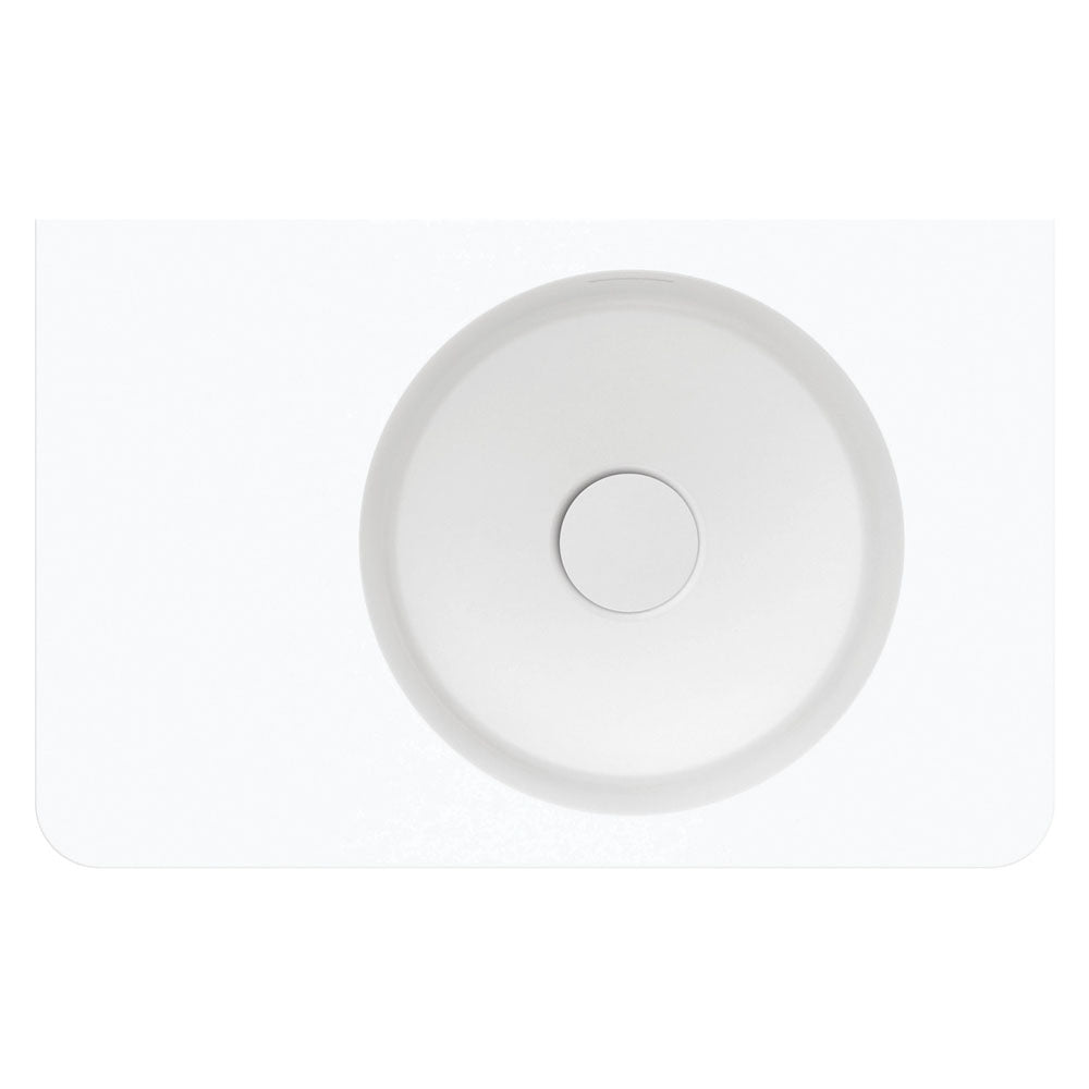 Fienza Encanto 470 Solid Surface Wall Basin, No Tap Hole