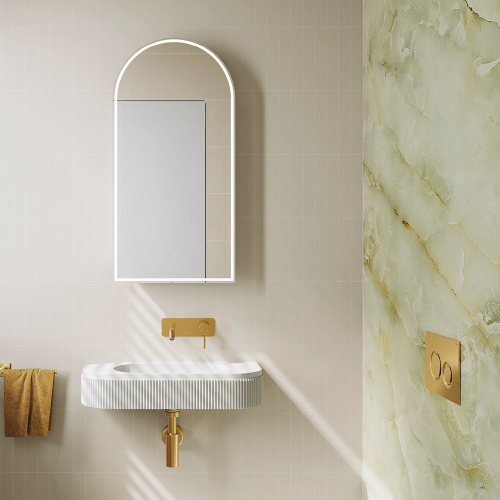 Fienza Minka Solid Surface Wall Basin, No Tap Hole