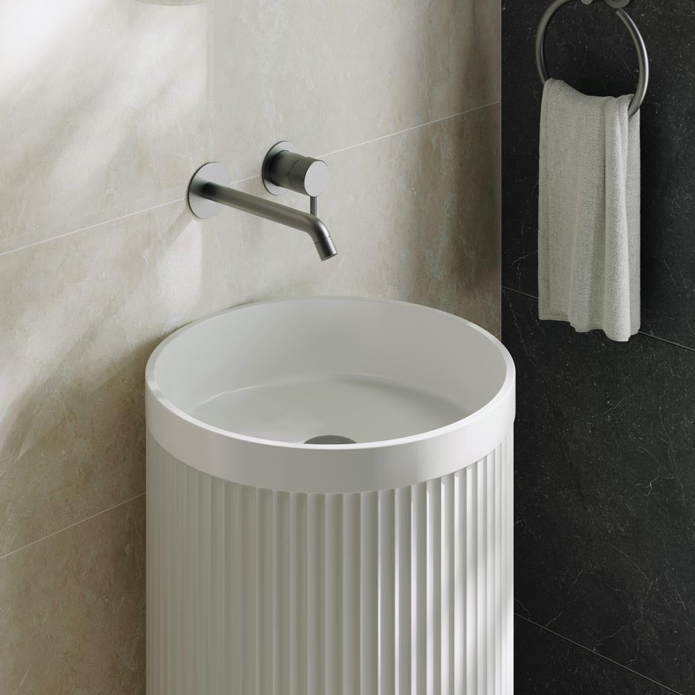 Fienza Minka Solid Surface Freestanding Basin, Matte White