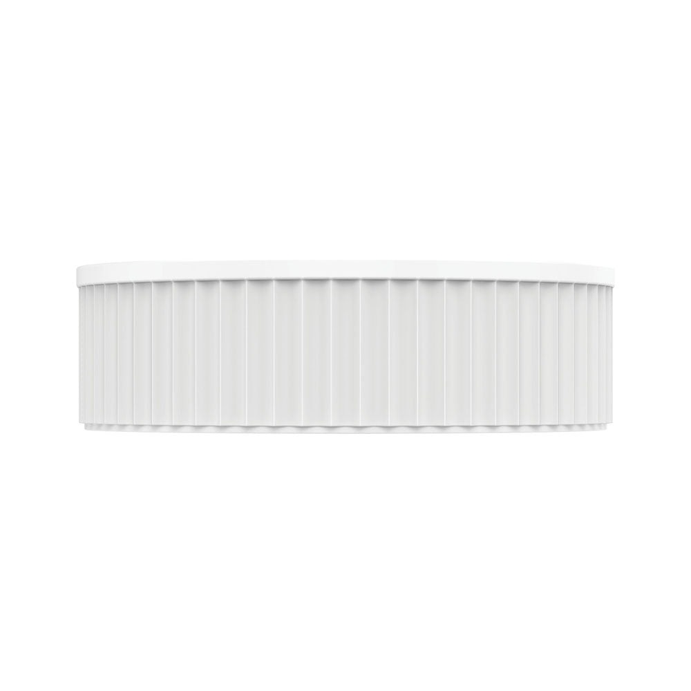 Fienza Minka Round Solid Surface Above Counter Basin, Matte White