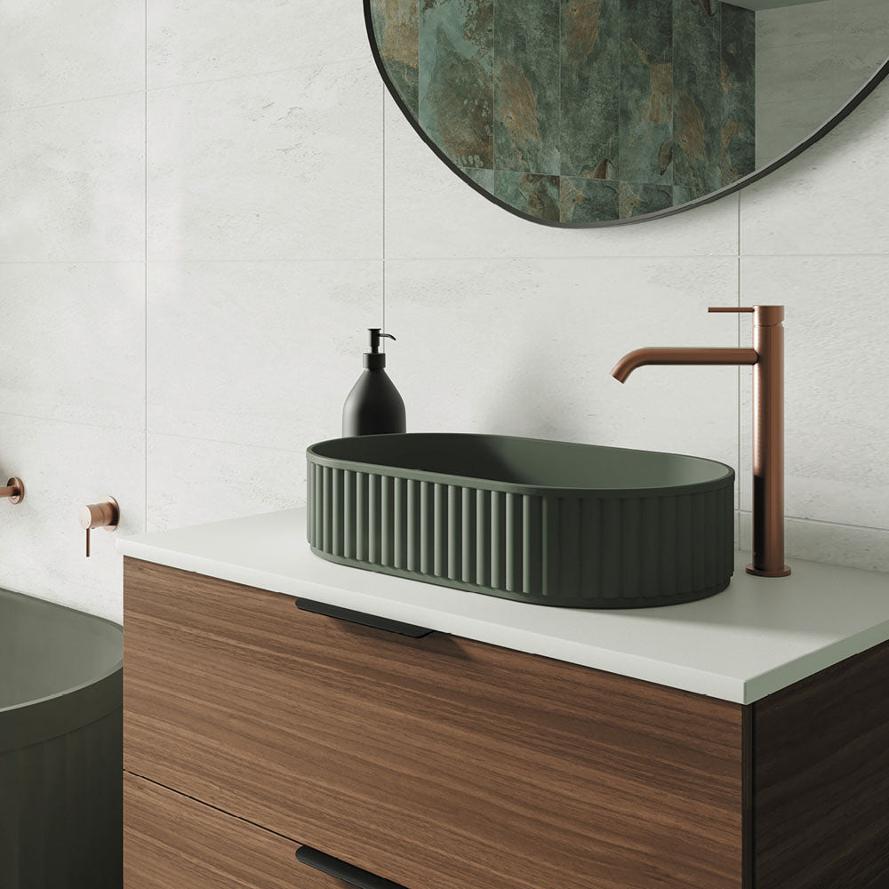 Fienza - Minka Pill Solid Surface Above Counter Basin, Forest