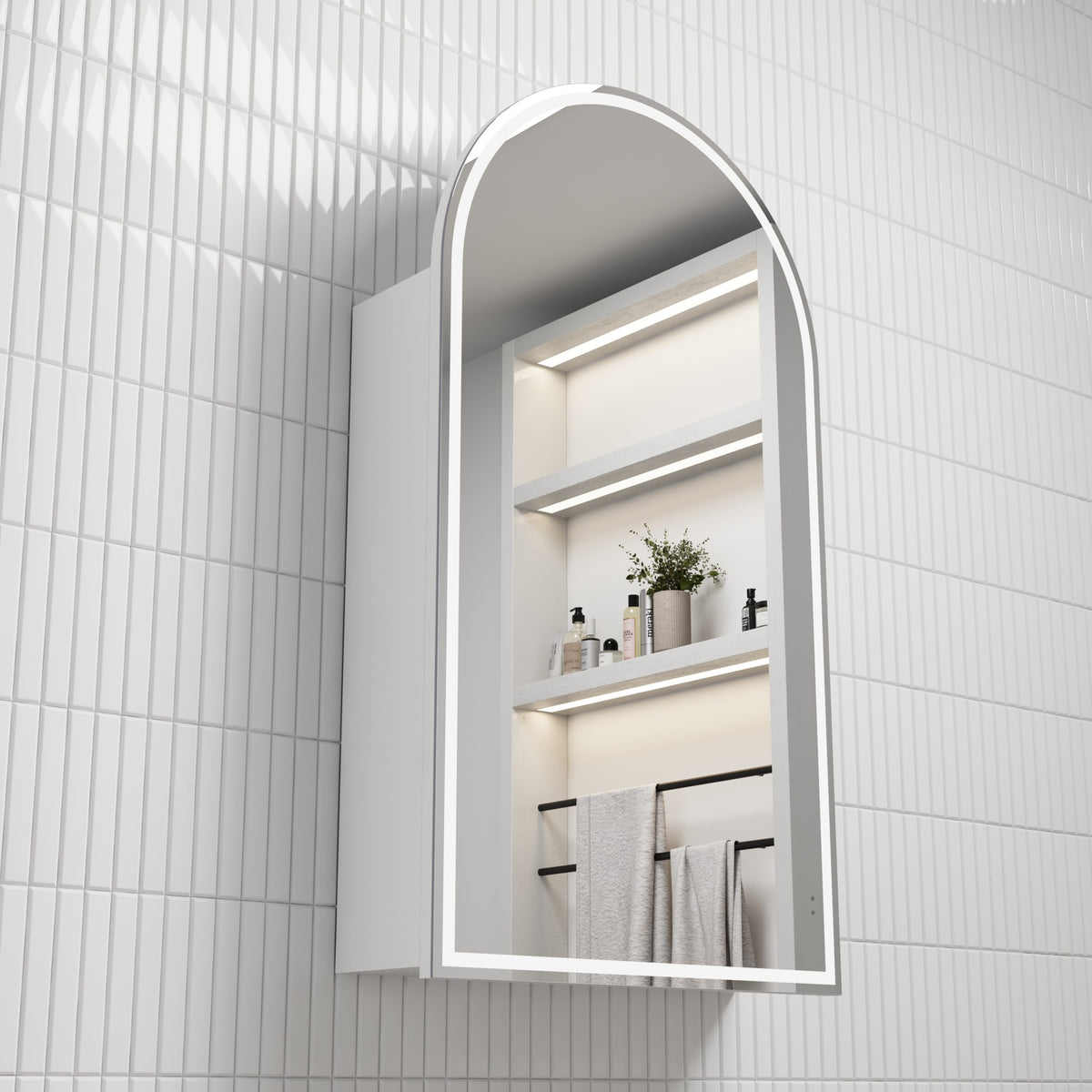 Aulic Canterbury Arch LED Shaving Cabinet