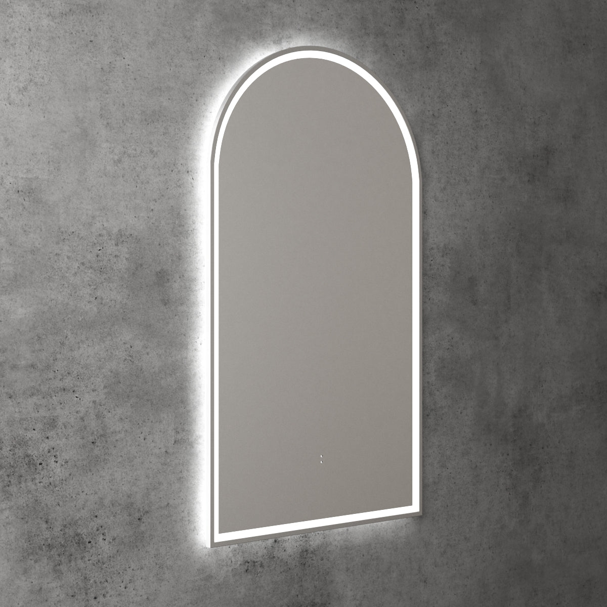 Aulic Canterbury Arch LED Mirror 500 x 900mm Brushed Nickel