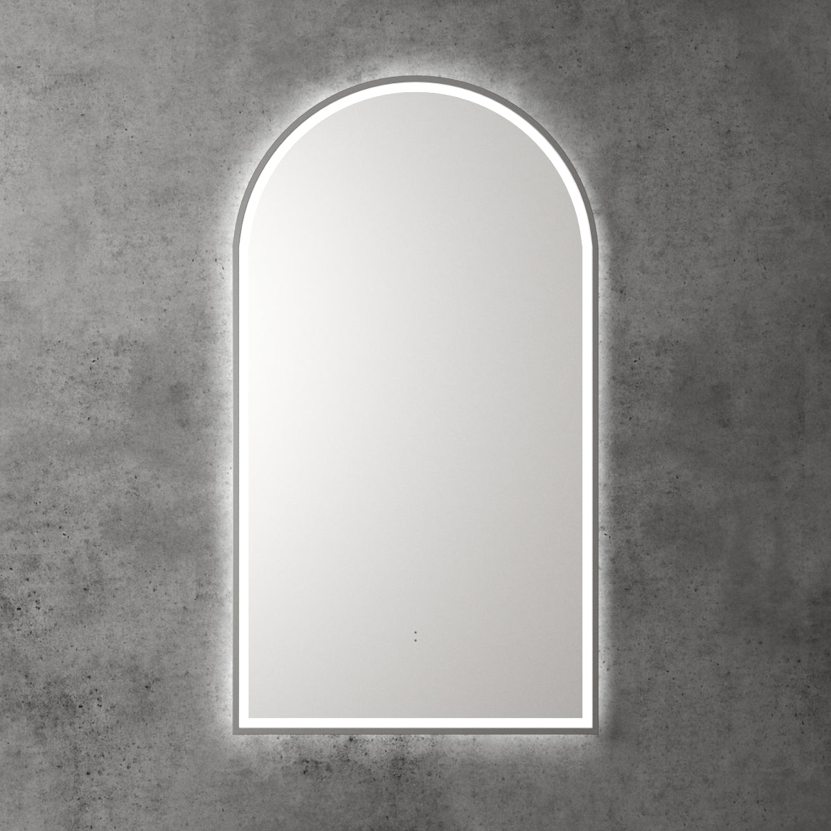 Aulic Canterbury Arch LED Mirror 500 x 900mm Gun Metal
