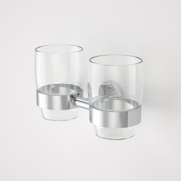 Caroma Cosmo Metal Tumbler Holder - Double